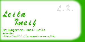leila kneif business card